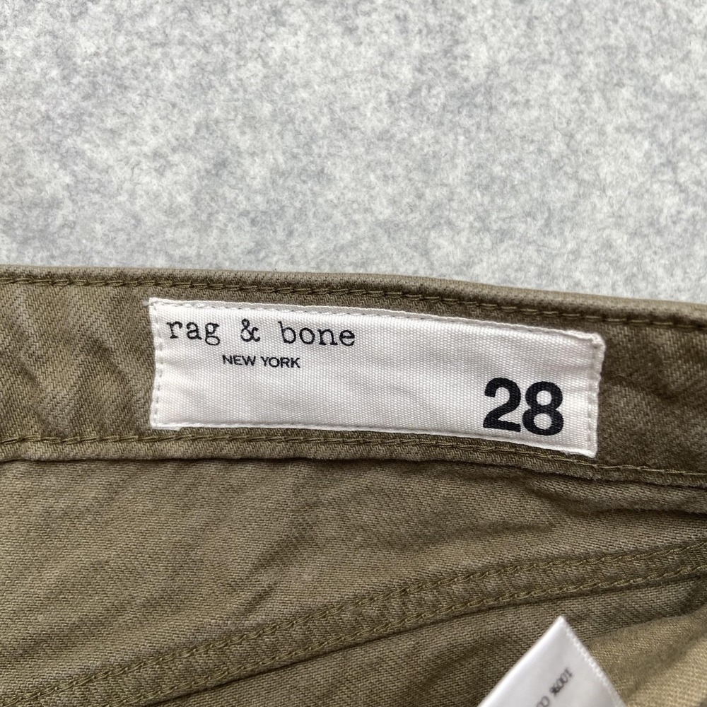 Rag & Bone Jean Shorts Womens 28 (32x2) Light Olive Green Cutoff Frayed - Picture 7 of 16